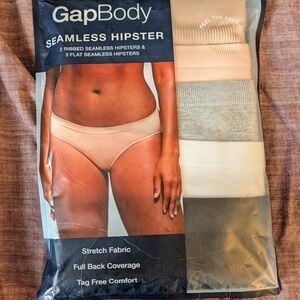 GapBody Seamless Hipster Panties - 5-Pack (Blush, Gray, White, Cream)